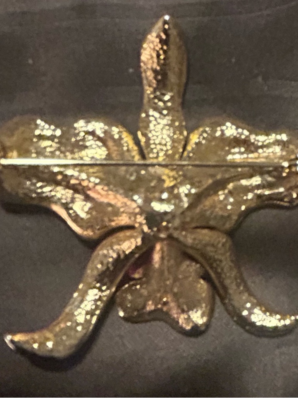 Stanley Pink Orchid Brooch with Pearl Clusters - Picture 2 of 3